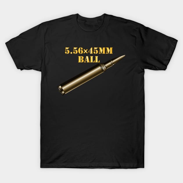 Weapon - Ammunition - Ball - 556 w Txt T-Shirt by twix123844